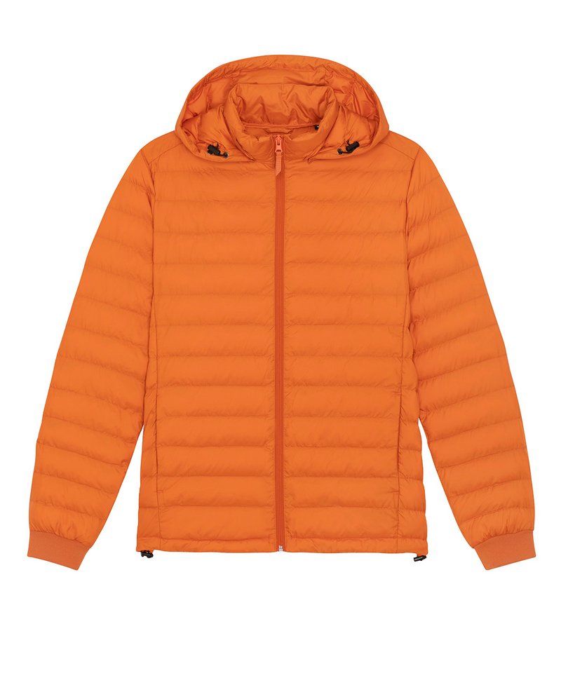 Recycled Polyester Puffer Jacket: Mens – Flame Orange