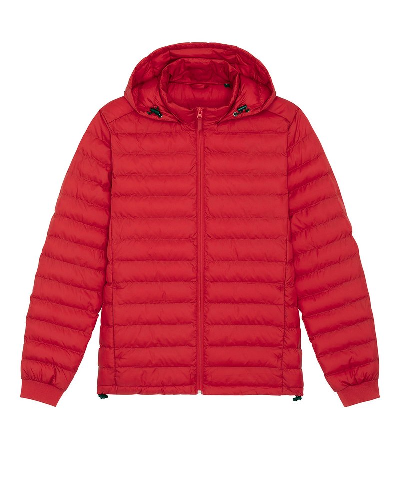 Recycled Polyester Puffer Jacket: Mens – Red