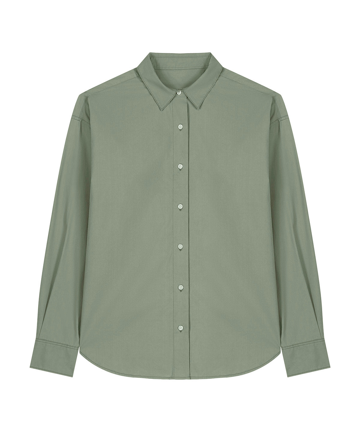 Organic Poplin Long Sleeve Shirt: Mens – Soft Khaki