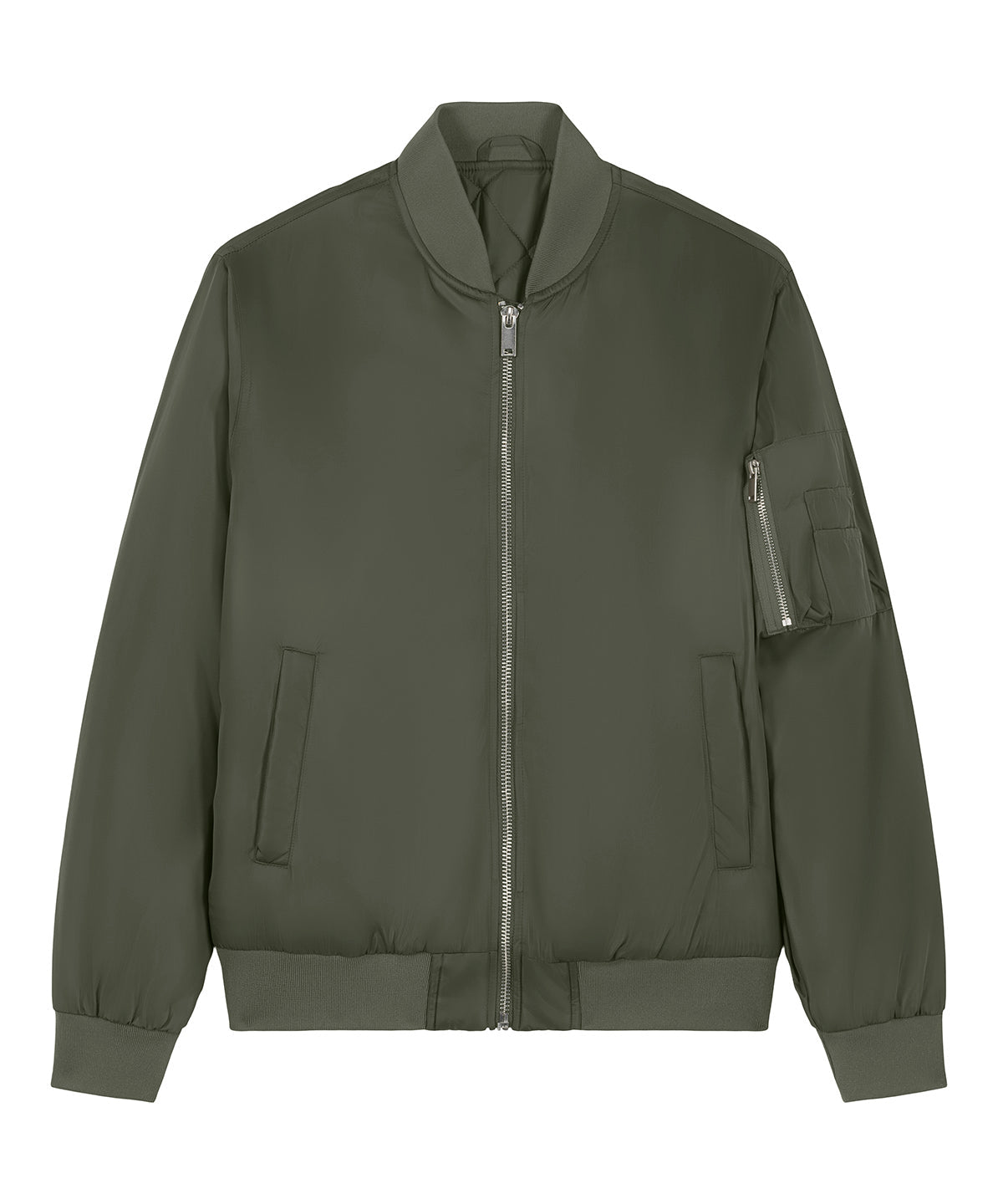 Recycled Bomber Jacket: Unisex – L Khaki