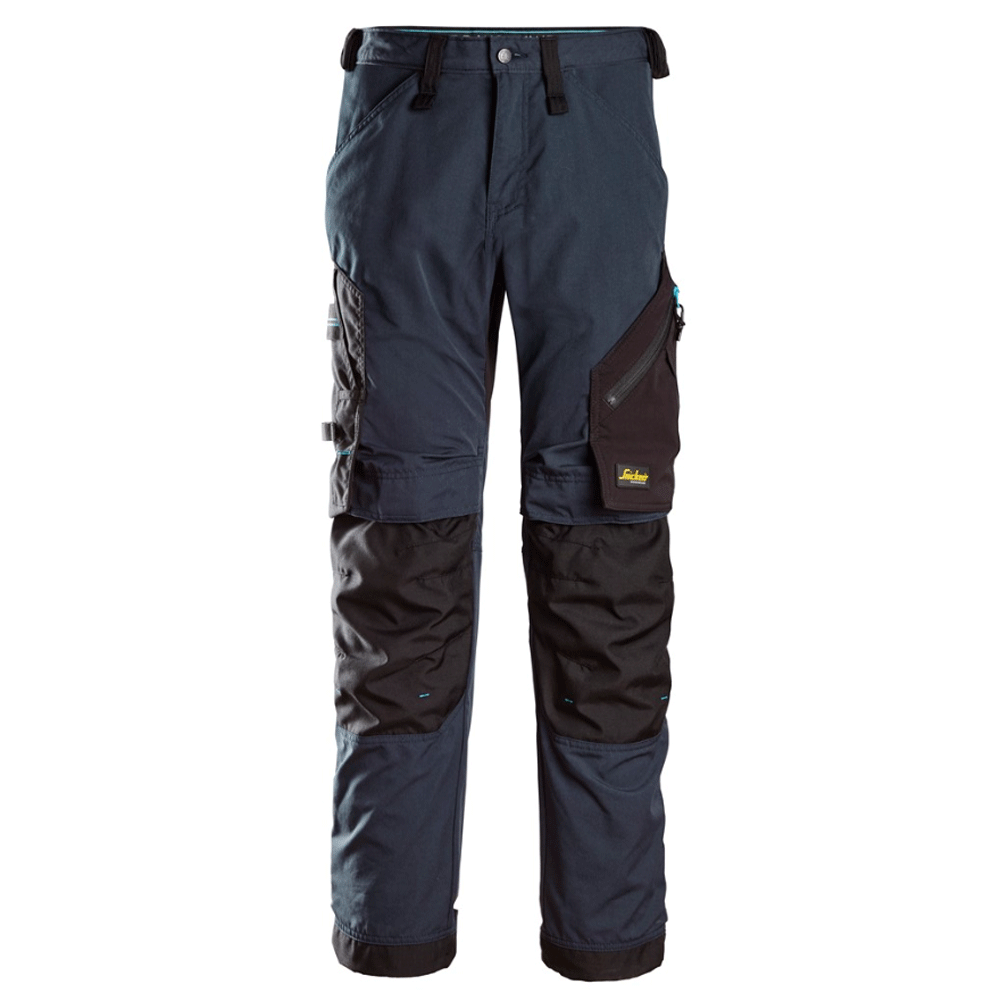 Snickers LiteWork, .® Kneepad Work Trousers Navy Blue – Navy Blue Black ” Waist, ” Leg