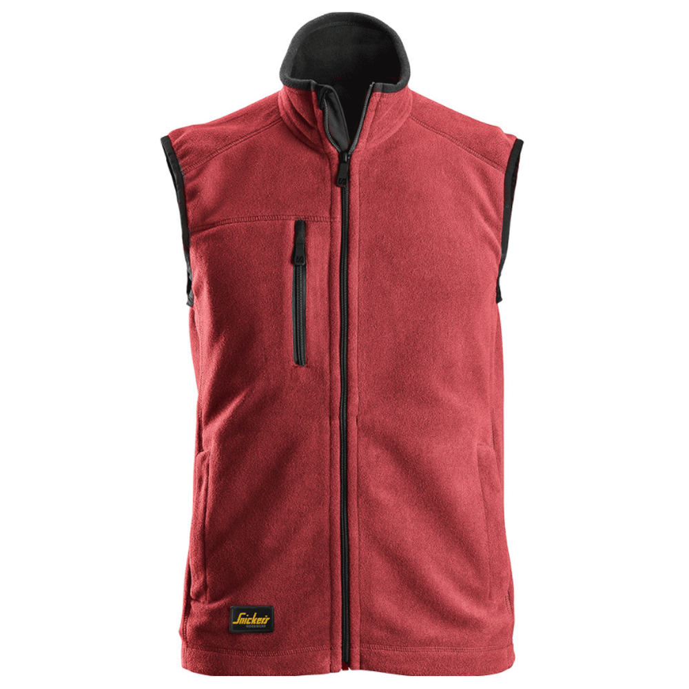 Snickers AllroundWork, Polartec® Fleece Vest Various Colours – Red Black