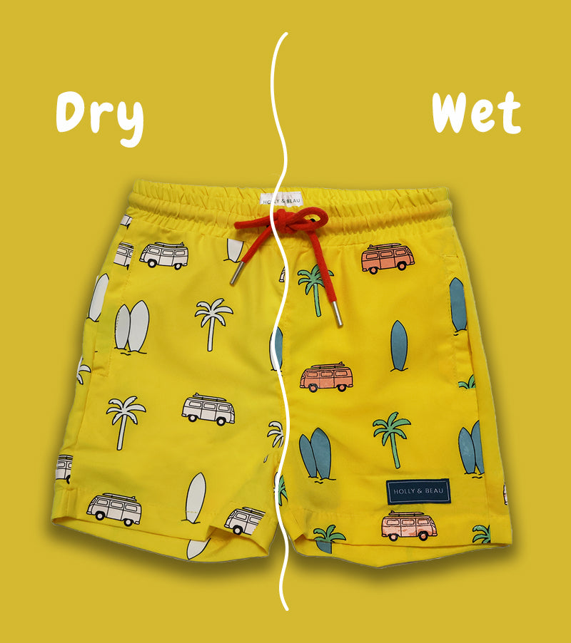 Surfboard Colour Changing Swim Shorts Surfboard Colour Changing Swim Shorts