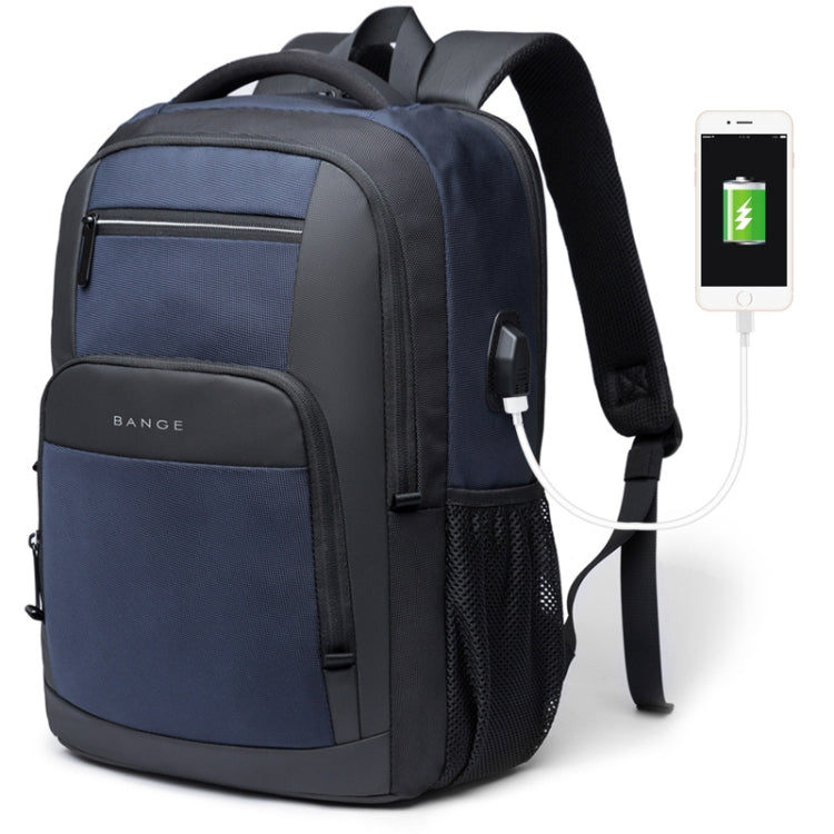 BANGE BG- College Student Schoolbag Waterproof Business Computer Backpack with External B Charging Port, Red Wine, Light Grey, Blue BANGE BG- College Student Schoolbag Waterproof Business Computer Backpack with External B Charging Port, Red Wine, Light Grey, Blue