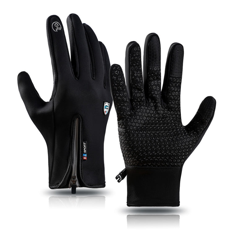 A Cycling Gloves Touch Screen Windproof Waterproof Sport Keep Warm Gloves, M, L, – L Black