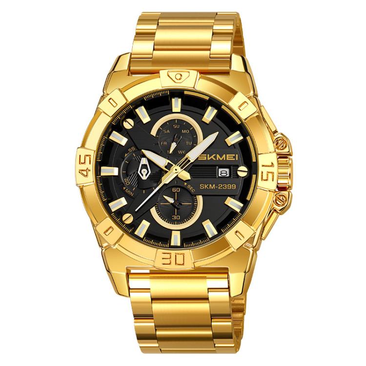 SKMEI Three-eye Six-pin Steel Band Quartz Watch Men Business Casual Watch SKMEI Three-eye Six-pin Steel Band Quartz Watch Men Business Casual Watch