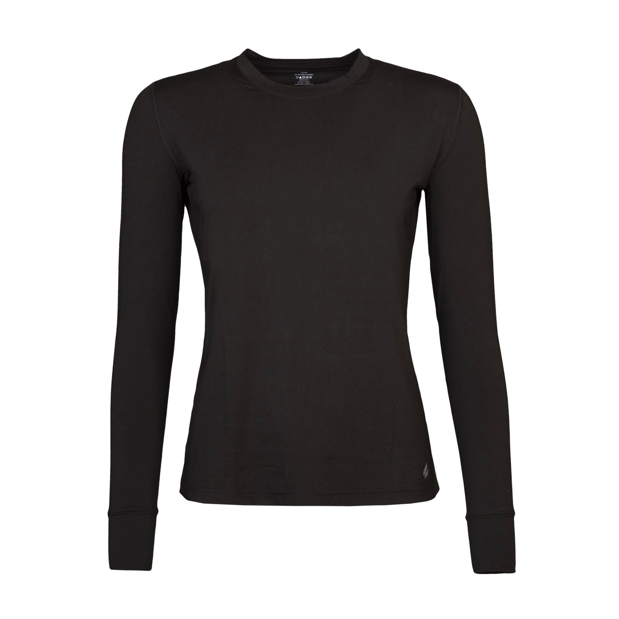 Ladies Breathable Thermal Base Layer Long Sleeve Top for Winter – Black Ladies Breathable Thermal Base Layer Long Sleeve Top for Winter – Black