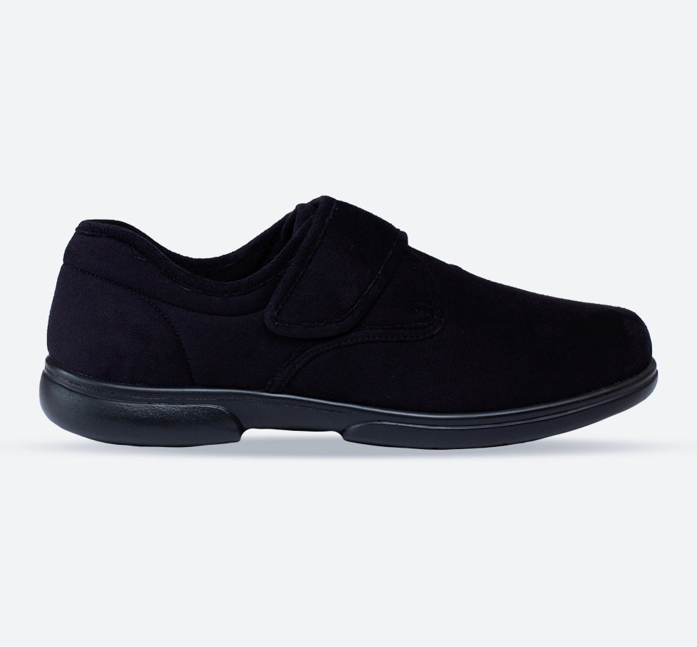Mens Wide Fit Tredd Well Scott Slippers, Black E
