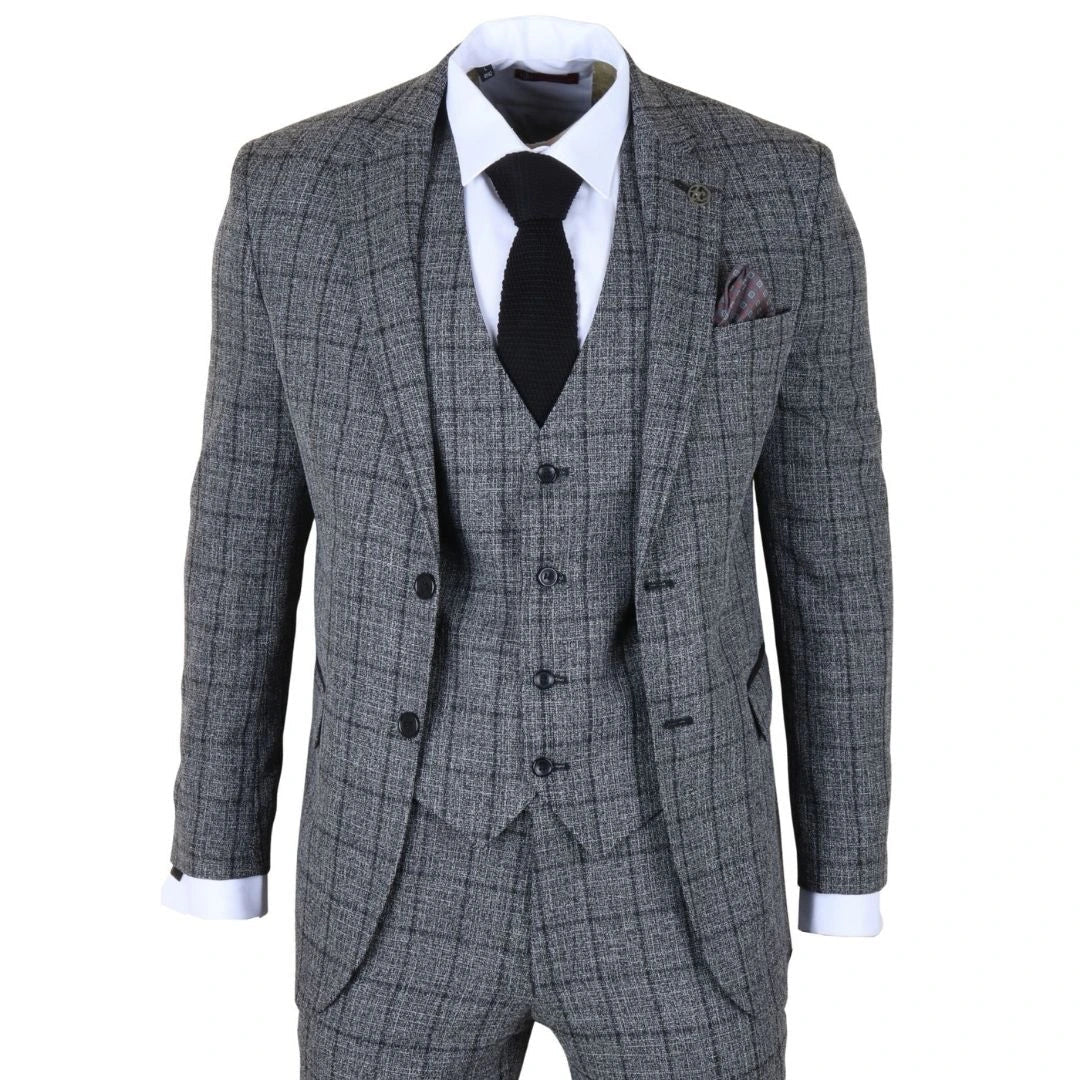 IM – Men’s Charcoal Piece Tailored Fit Check Suit – ” Jacket ” Trousers IM – Men’s Charcoal Piece Tailored Fit Check Suit – ” Jacket ” Trousers