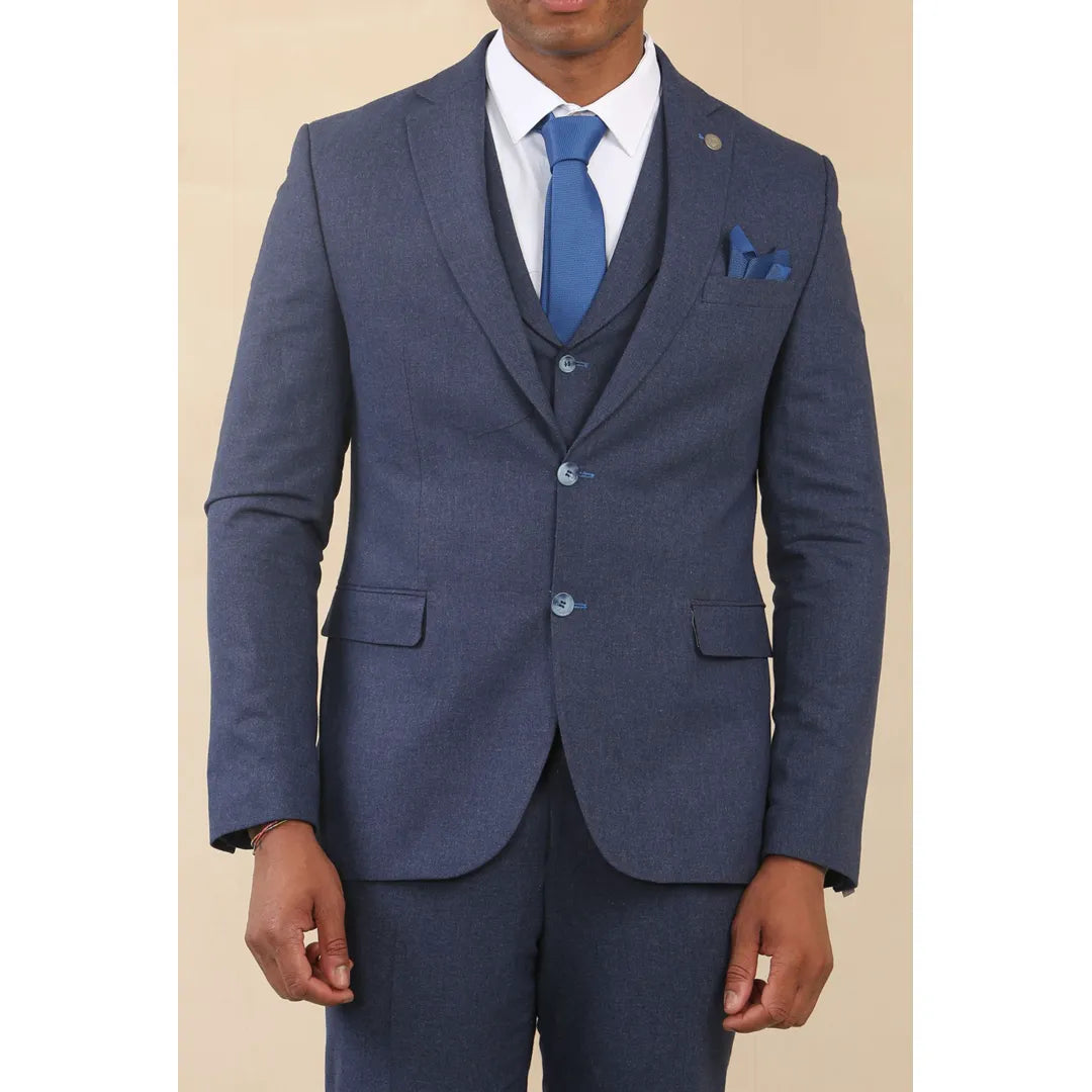 TP- – Men’s Navy Piece Linen Summer Wedding Suit – ” Jacket ” Trousers