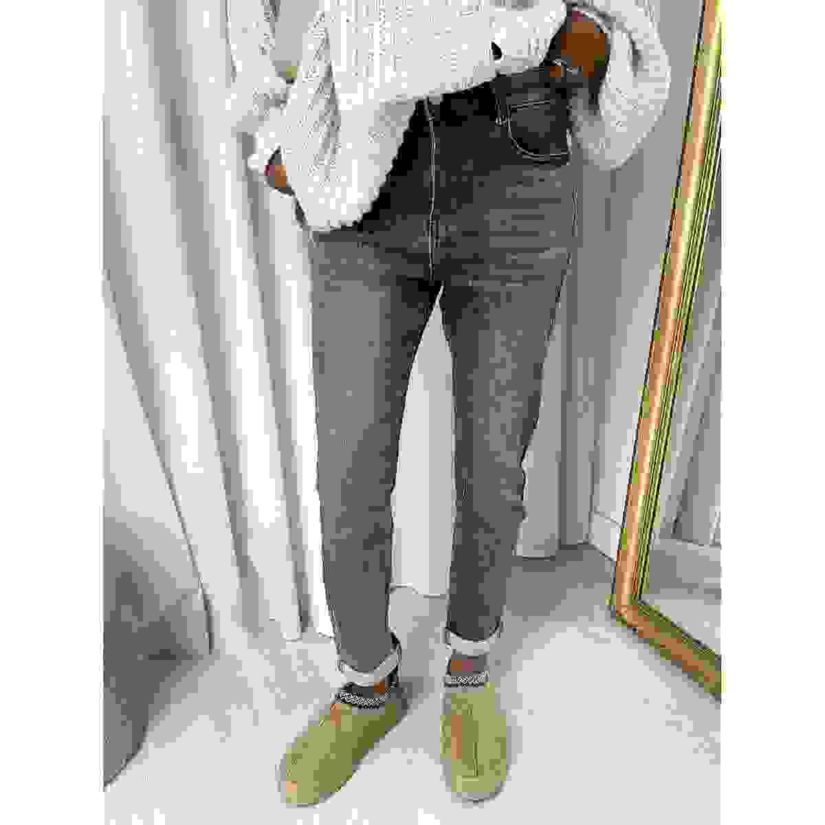 High Waisted Acid Wash Jeans
