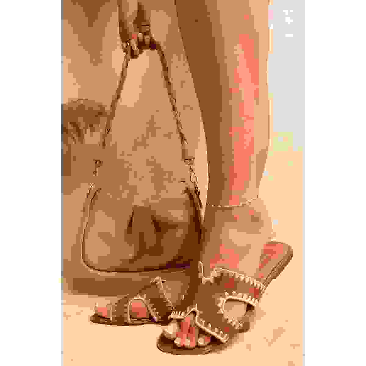 Trim Cut Out Flat Slip On Sandals