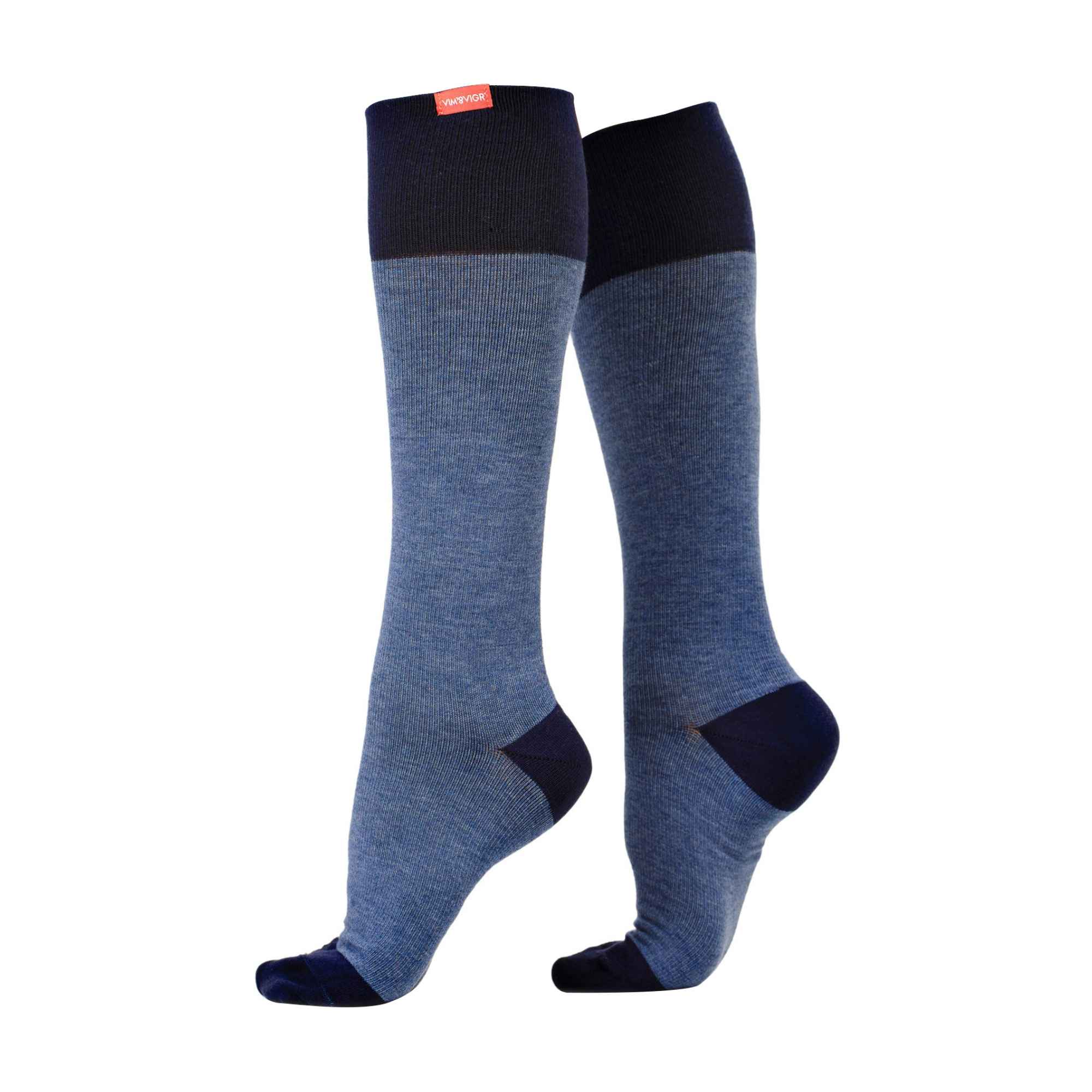 Pack Wide Calf Cotton Graduated Compression Socks