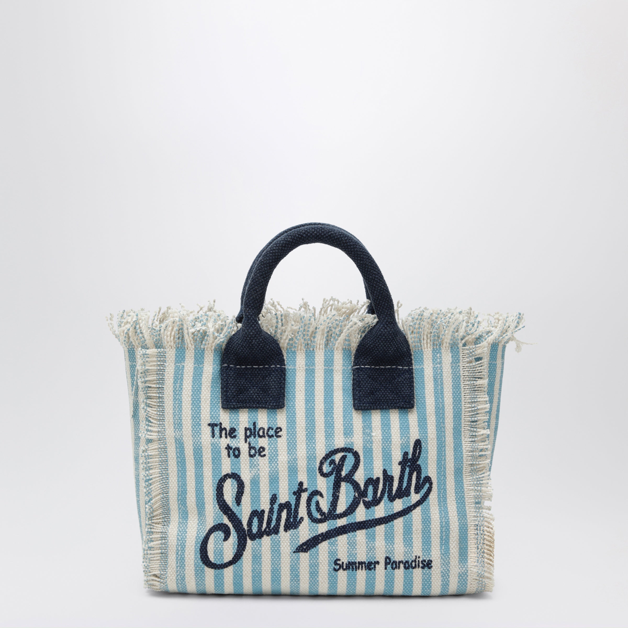 Colette striped whitelight blue bag