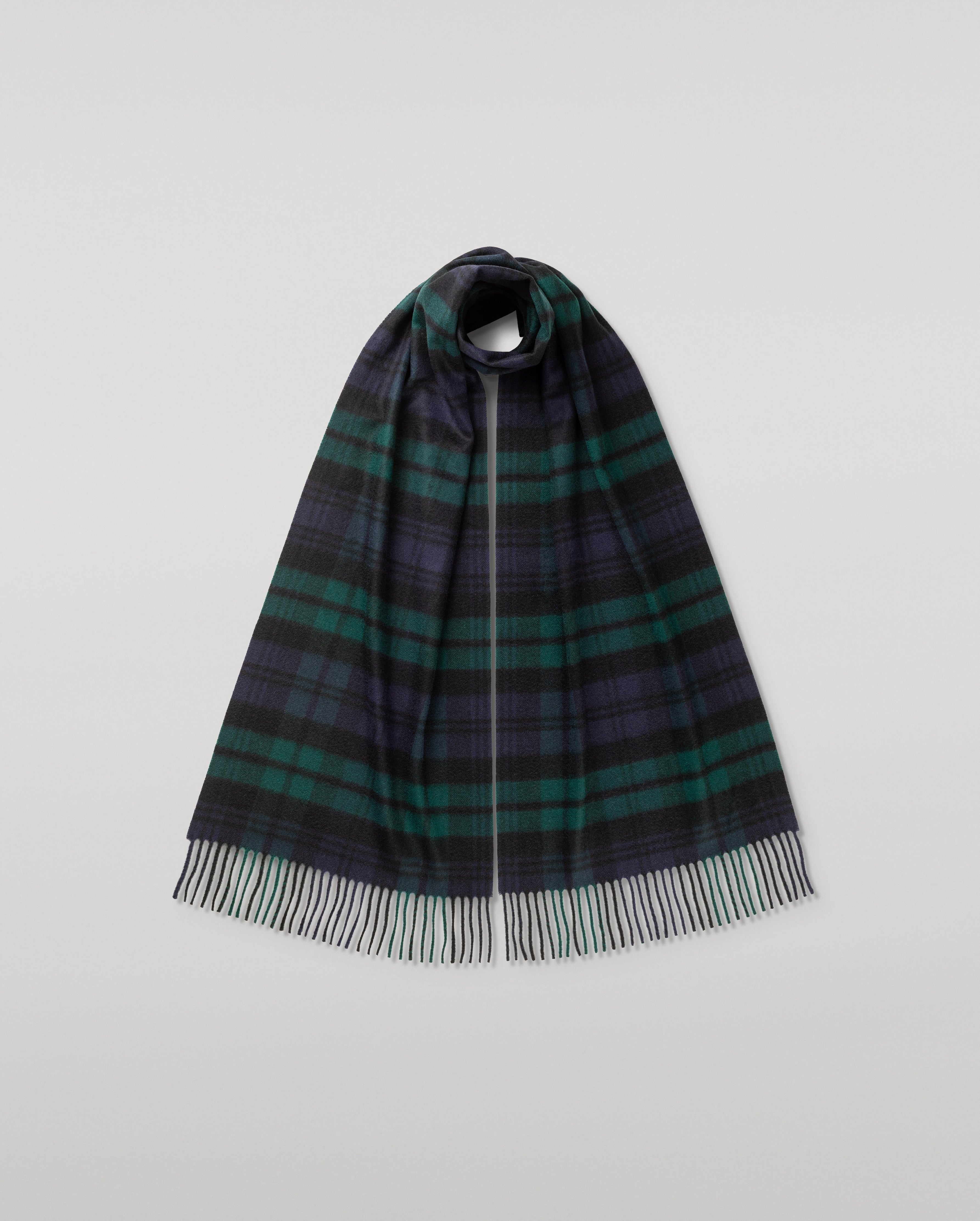 Black Watch Tartan Merino Scarf Black Watch Tartan Merino Scarf