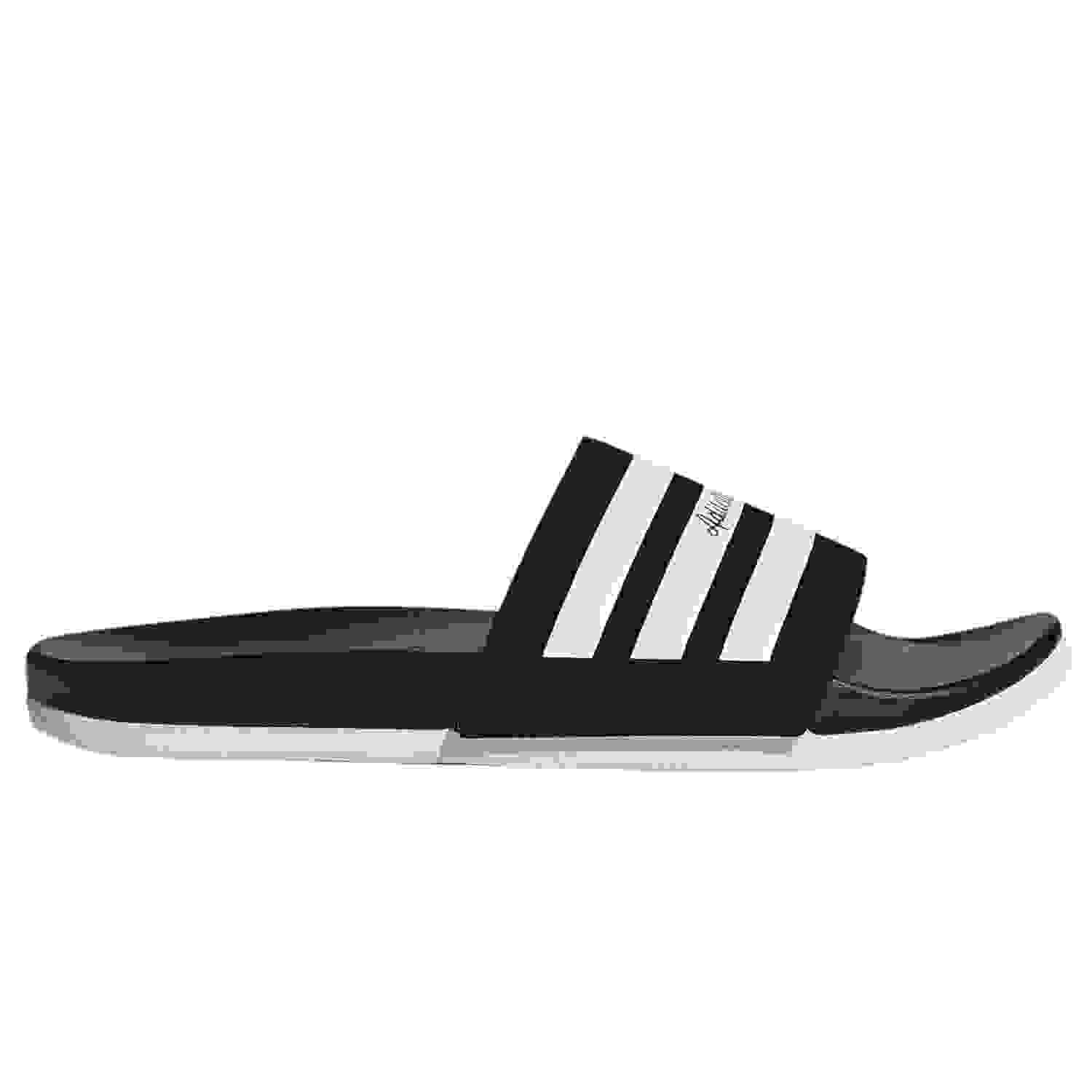 adidas Adilette Comfort Sandals – Black White – Black adidas Adilette Comfort Sandals – Black White – Black