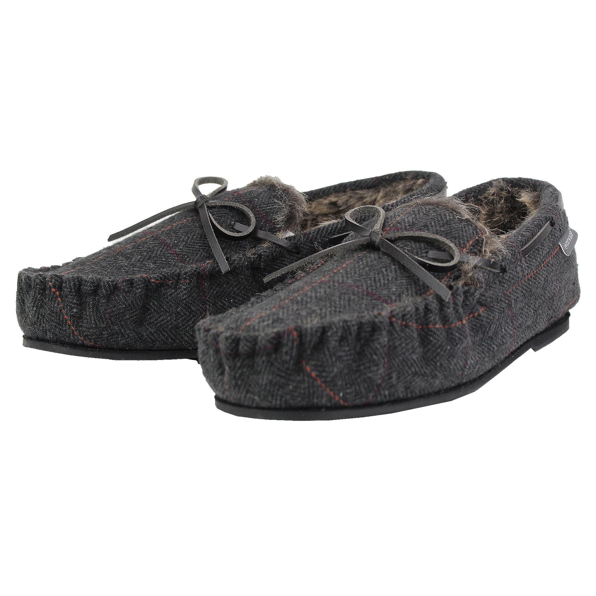 Mens Moccasin Slippers with Memory Foam – Black Mens Moccasin Slippers with Memory Foam – Black