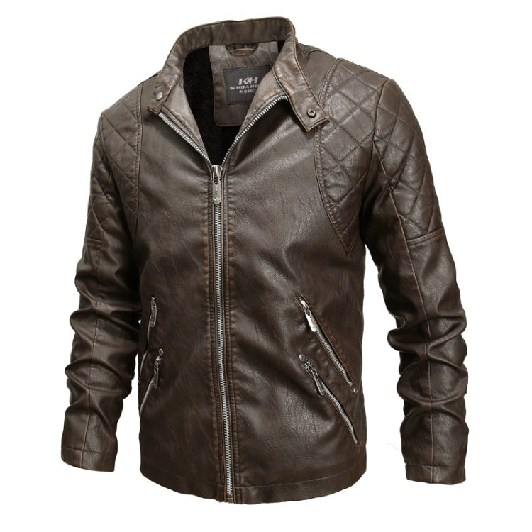 Autumn And Winter Fashion Tide Male Leather Jacket, M, L, , X, XX, – XX Coffee