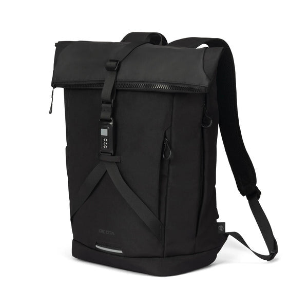 DICOTA D-RPET backpack Roll top backpack Black Polyester