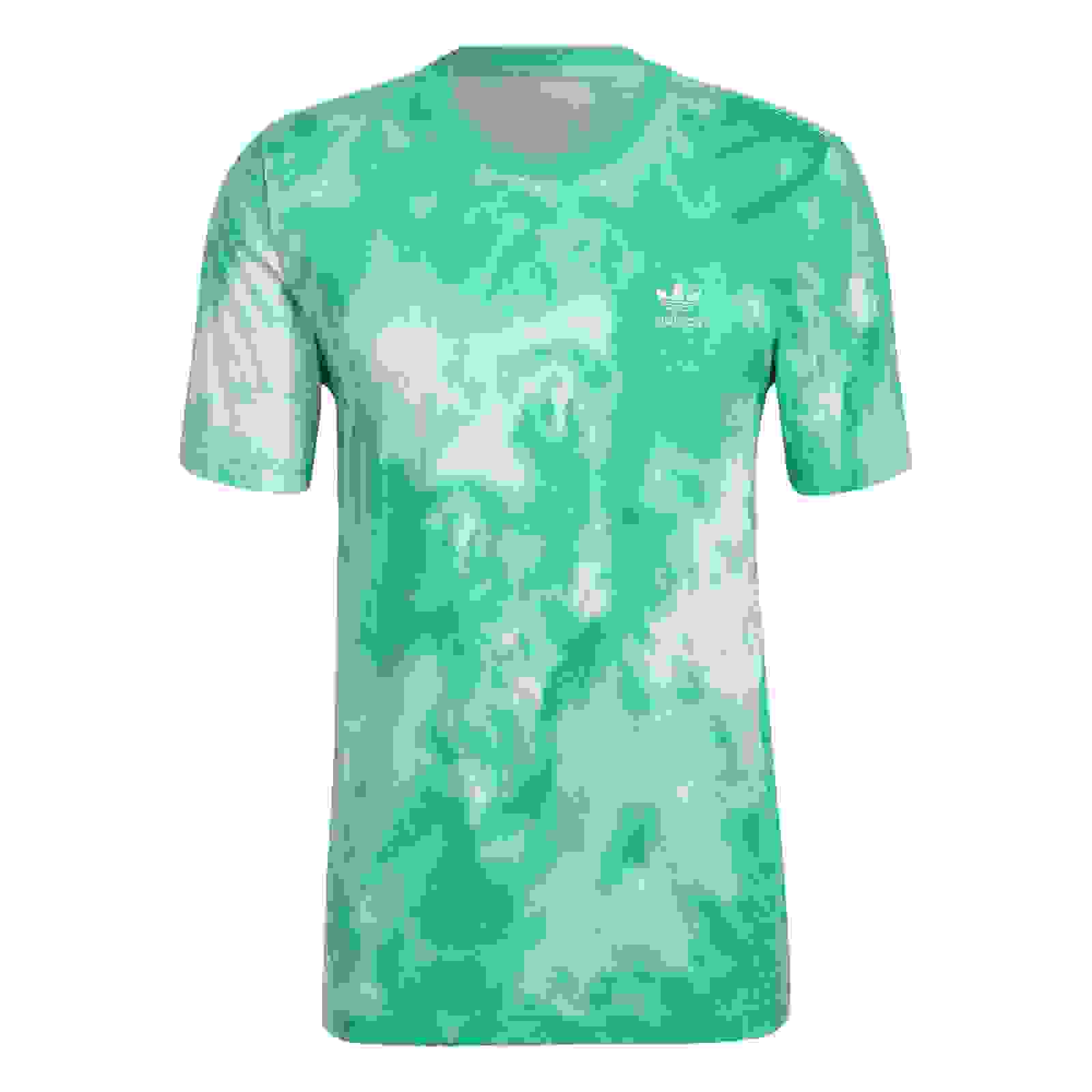 adidas Originals Adicolor Trefoil Tie Dyed Shirt – Green – L Green
