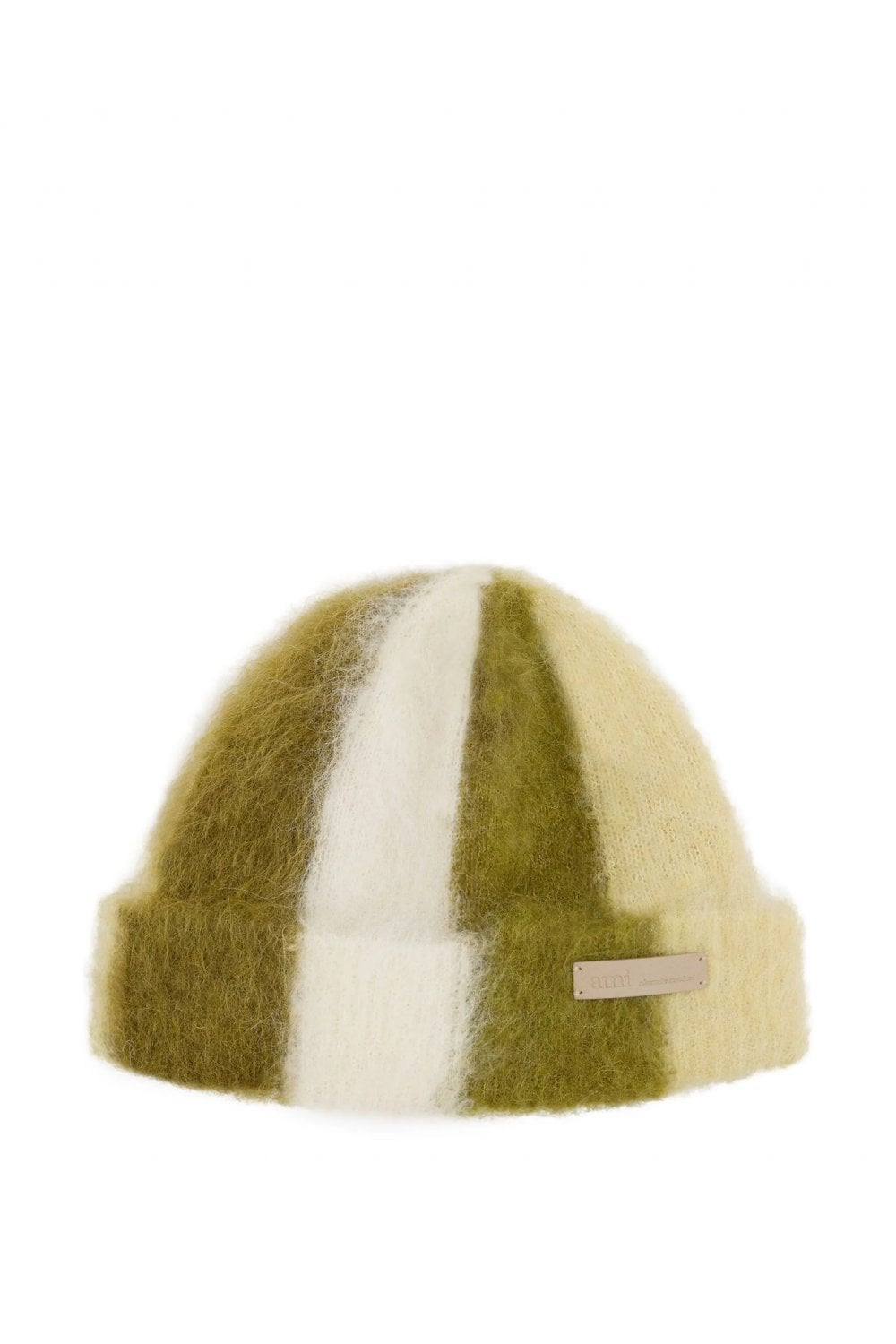 AMI PARIS STRIPED BEANIE Size: OS, colour: GREEN AMI PARIS STRIPED BEANIE Size: OS, colour: GREEN