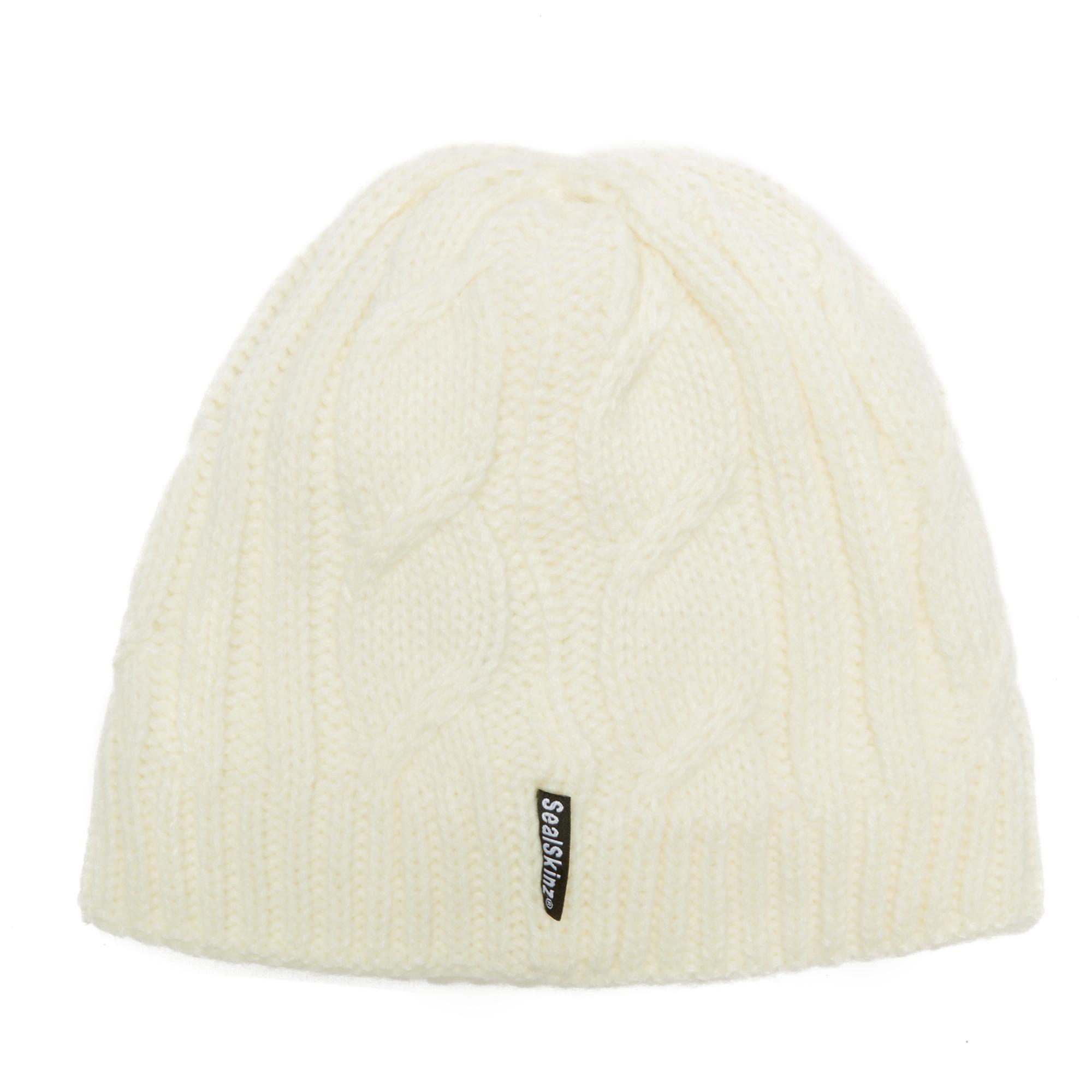 Waterproof Cable Beanie – Cream S-M