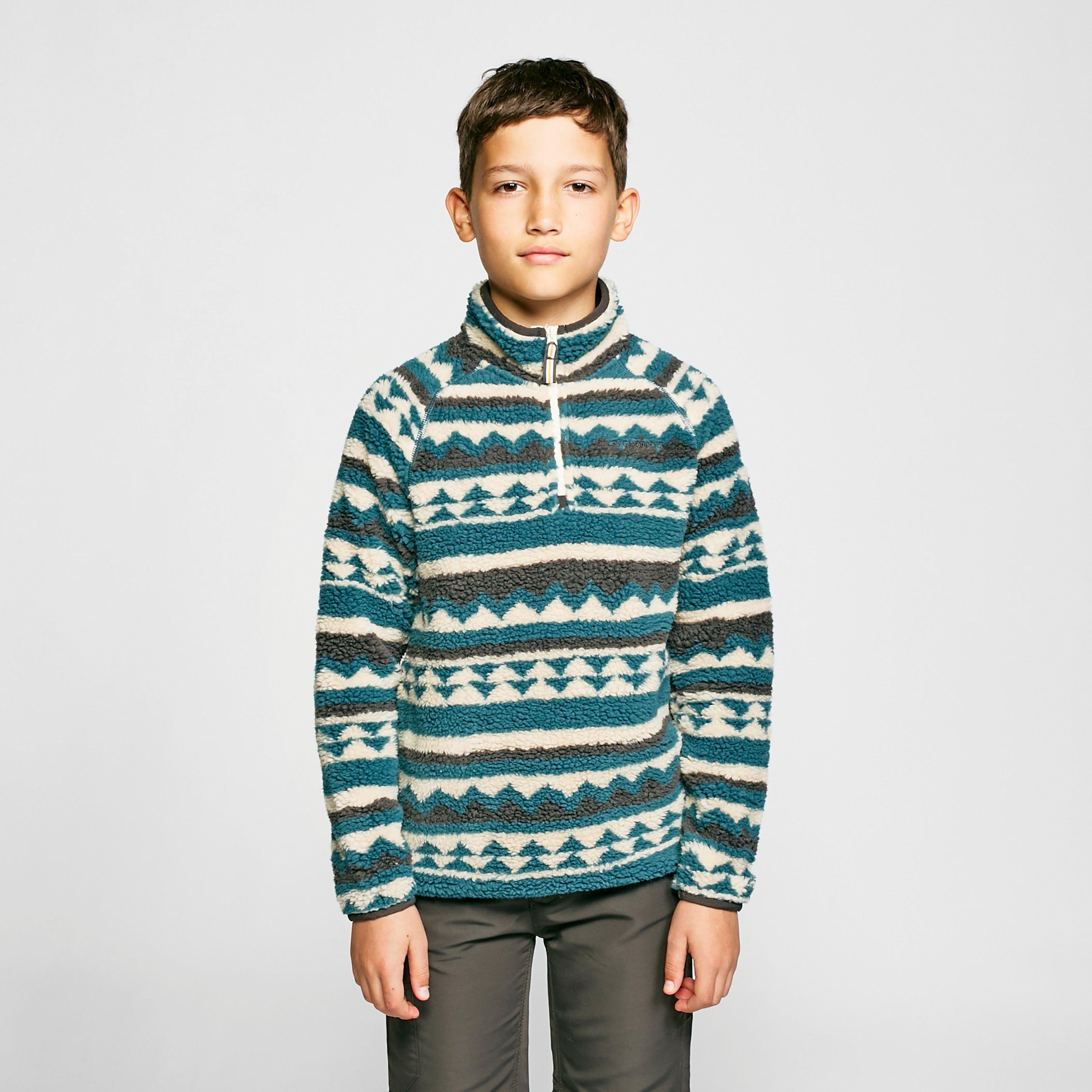 Kids’ Reagan Half Zip Fleece – Green -YRS