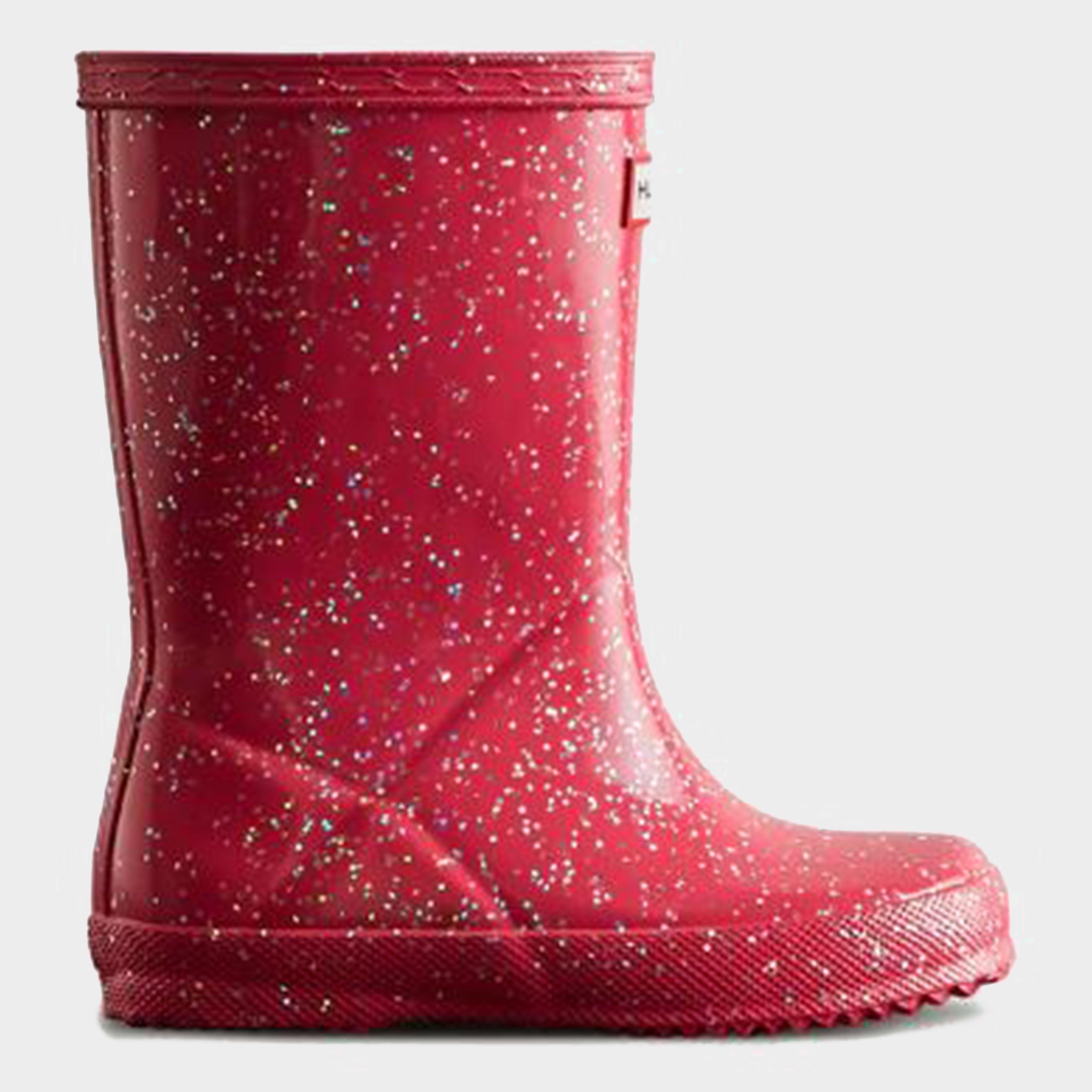 Kids’ Original First Classic Glitter Wellington Boots – Red J