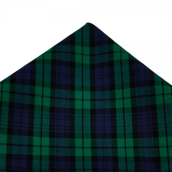 Black Watch Tartan Patterned Handkerchief by Van Buck