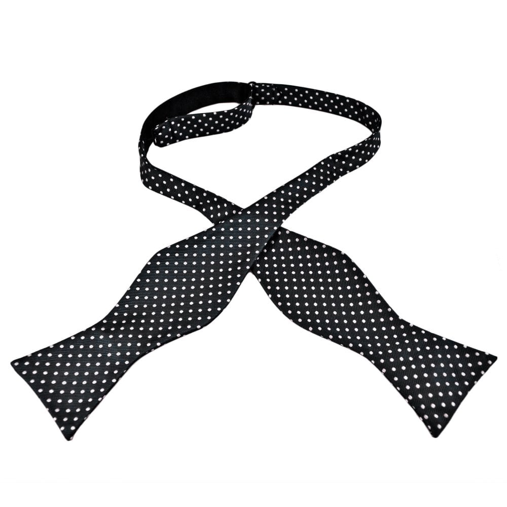 Black & White Polka Dot Men's Self Tie Bow Tie
