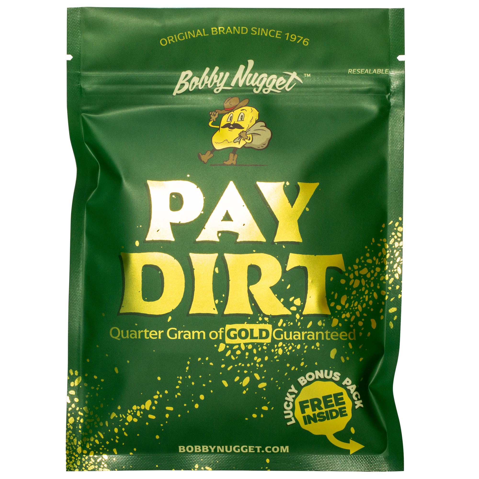Bobby Nugget Gold Paydirt Bag Real Gold in Every Bag + Lucky Bonus Bobby Nugget Gold Paydirt Bag Real Gold in Every Bag + Lucky Bonus