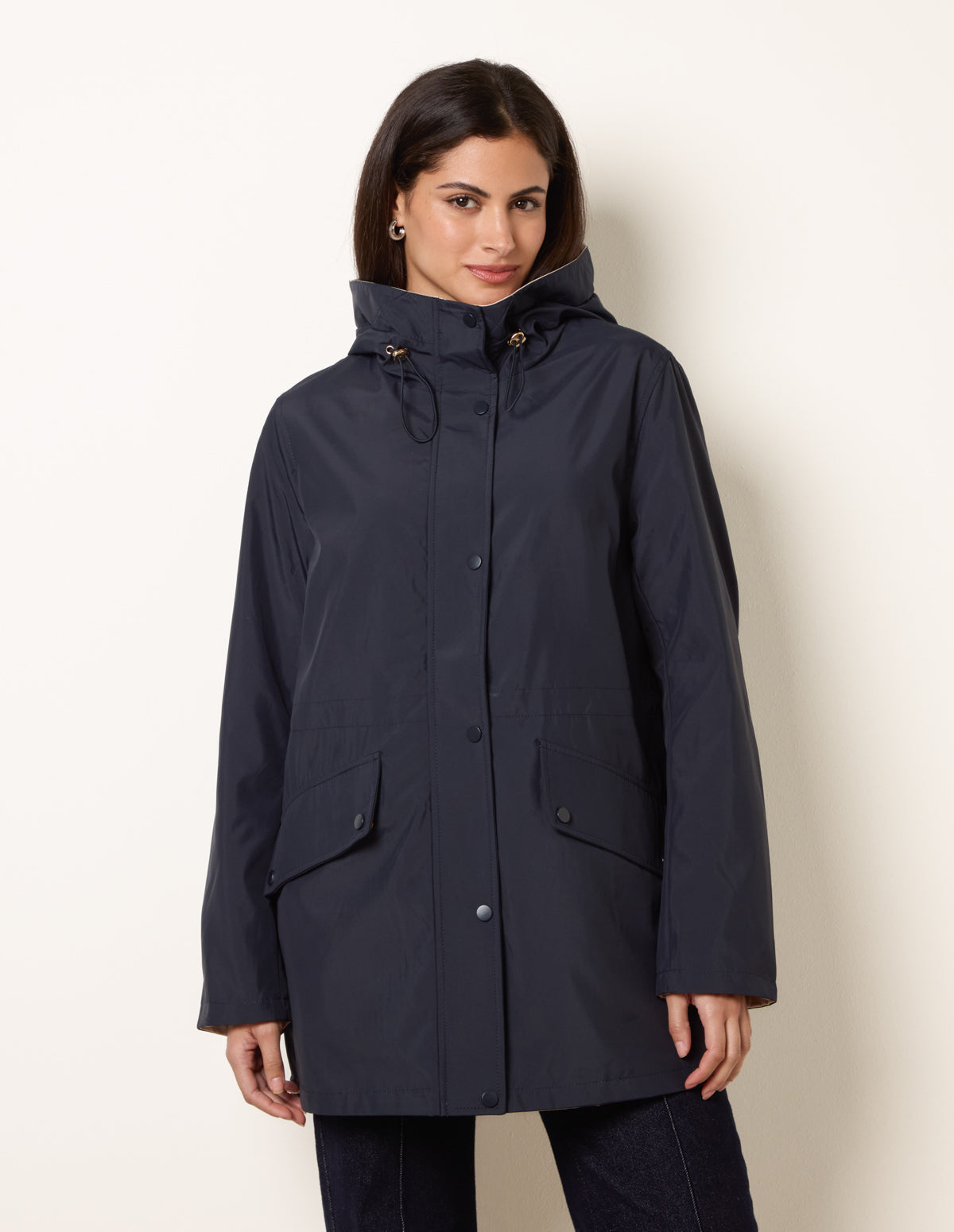 Reversible Raincoat – L NAVYSTONE Reversible Raincoat – L NAVYSTONE