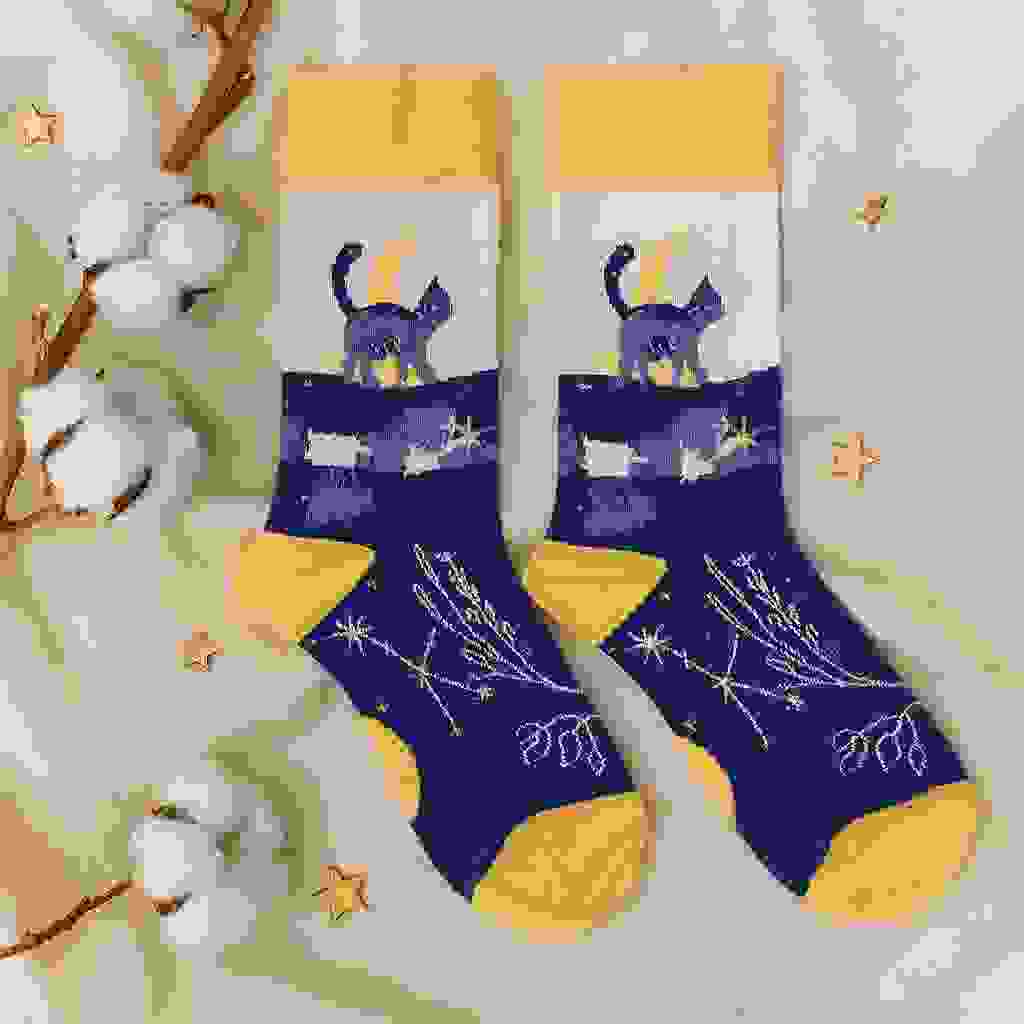 Cat Socks SM Midnight Cat Cat Socks SM Midnight Cat