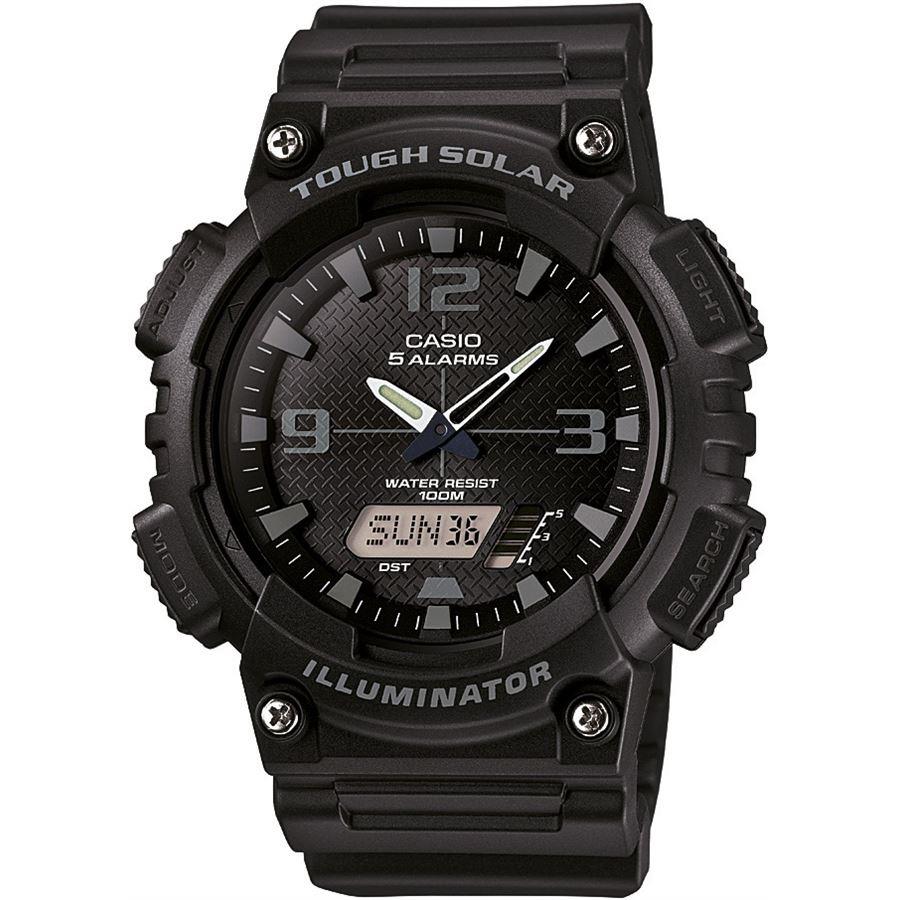 Casio AQ-SW-AVDF Tough Solar Analog-Digital Black Resin Men’s Watch Casio AQ-SW-AVDF Tough Solar Analog-Digital Black Resin Men’s Watch