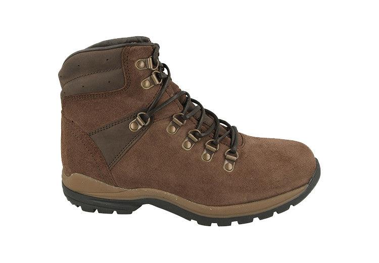 Mens Wide Fit DB Nebraska Hiking Boots, Brown Suede V E – E