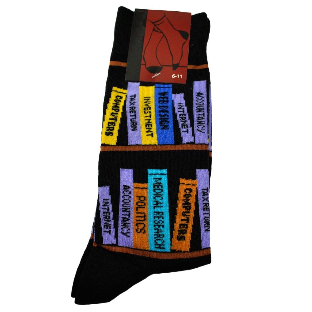 Educational Library Books Men's Novelty Socks