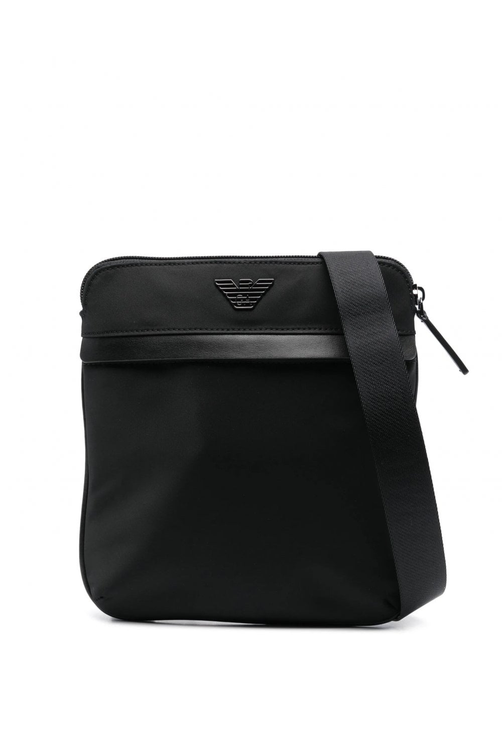 EMPORIO ARMANI BRANDED CROSSBODY BAG Size: OS, colour: BLACK