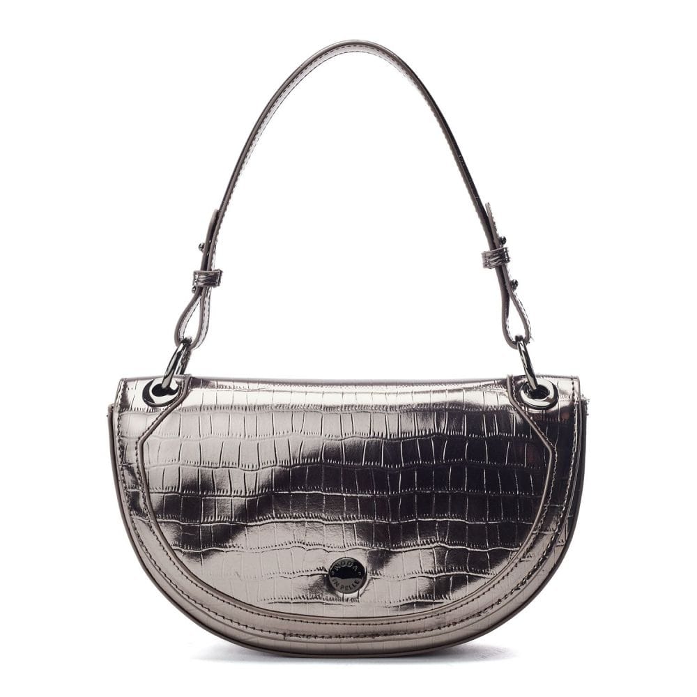 Moda In Pelle Fillipa Bag Pewter Porvair