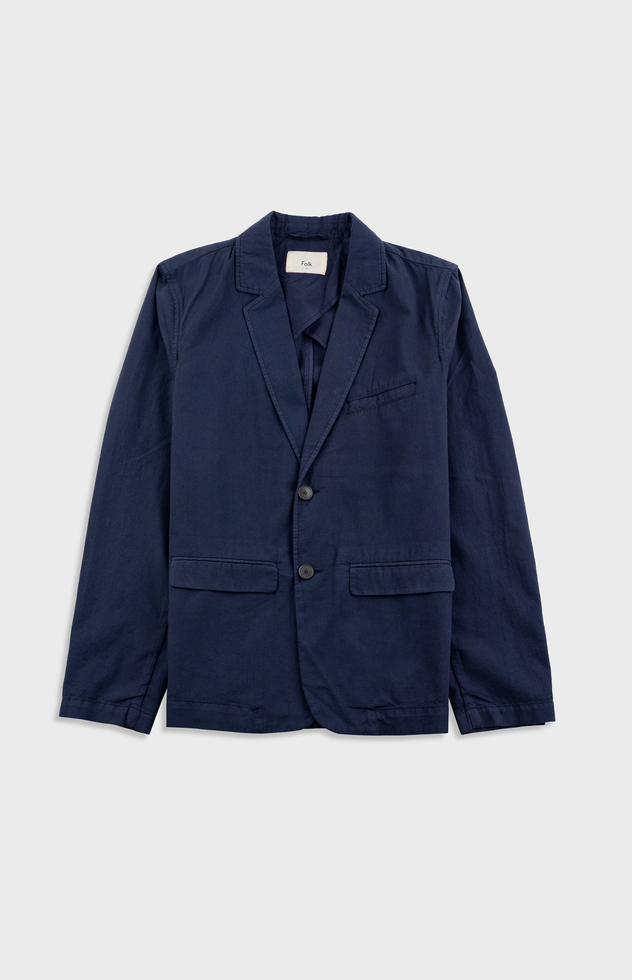 Assembly Blazer – Soft Navy Mini Stripe