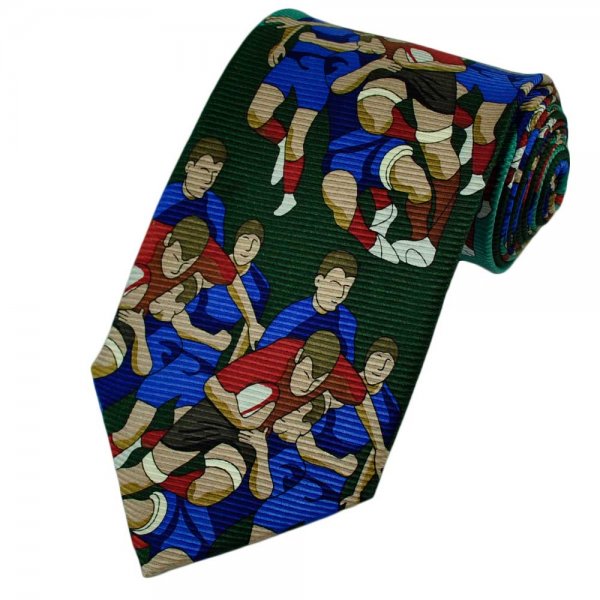 Green Rugby Silk Tie Green Rugby Silk Tie