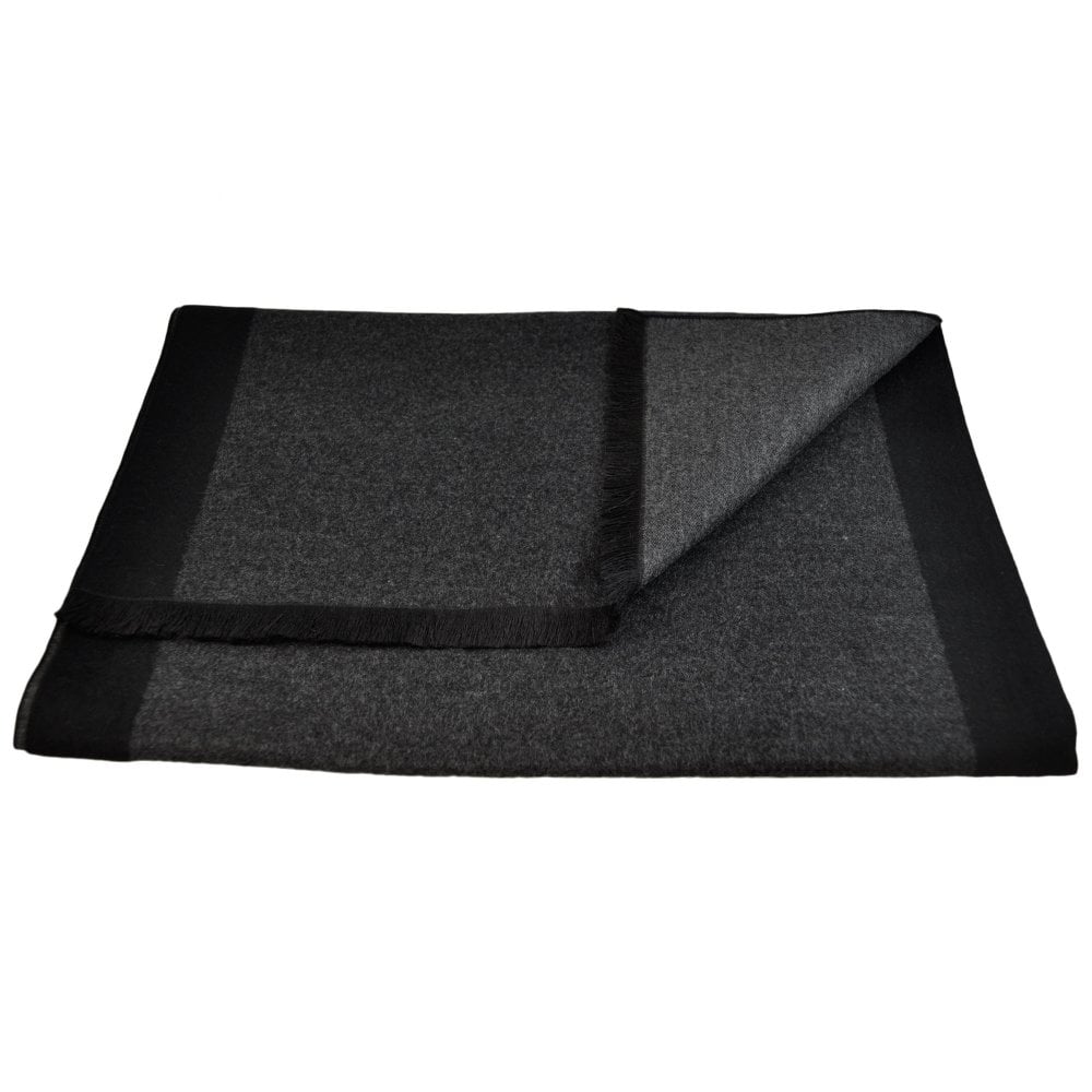 Grey with Black Edge Autumn Winter Luxury Soft Feel Scarf