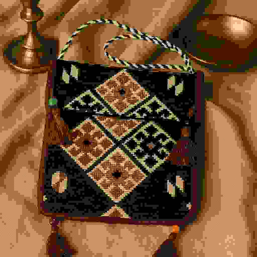 Kilim Messenger Bag, Chocolate