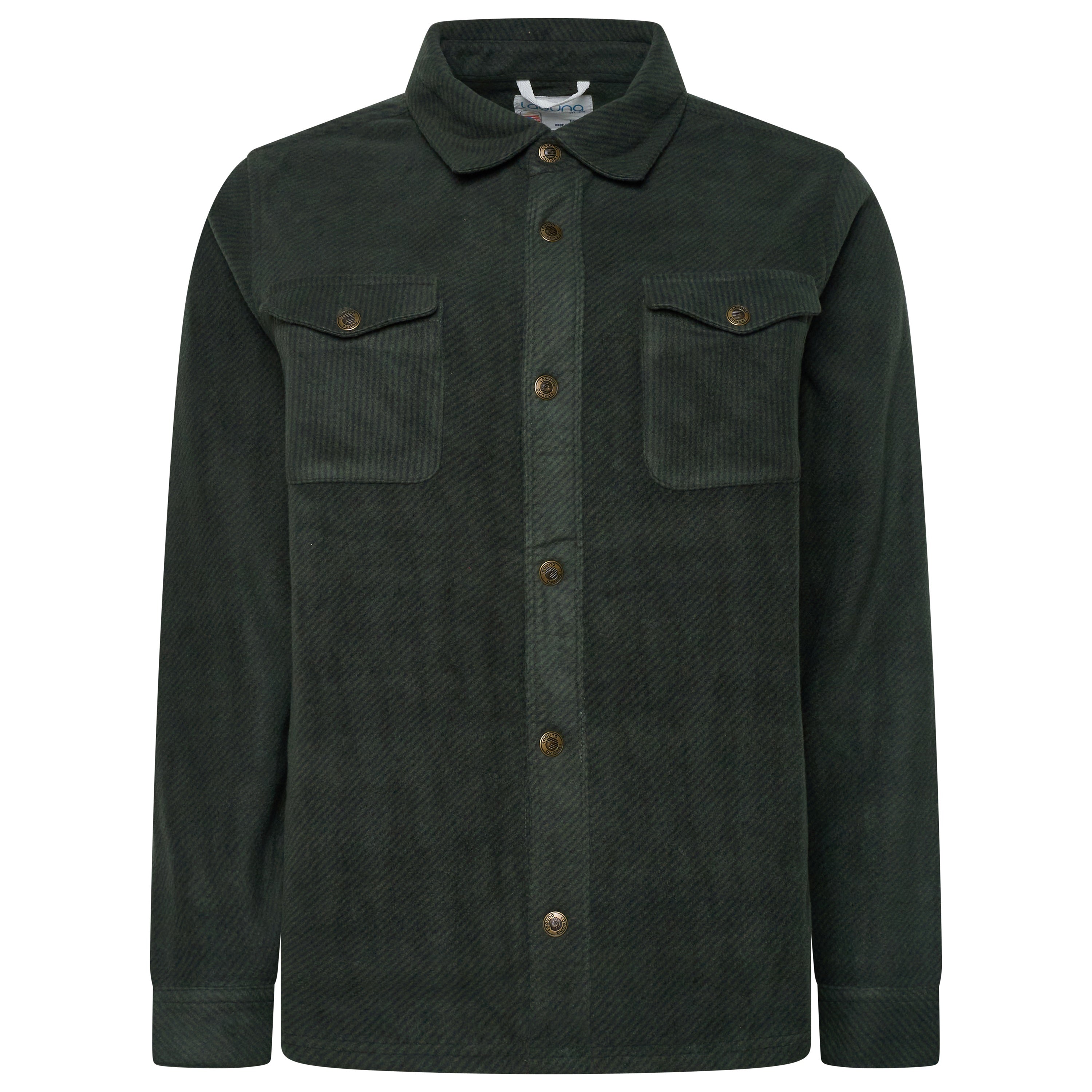 Laguna Brushed Button Up Overshirt – Green Laguna Brushed Button Up Overshirt – Green