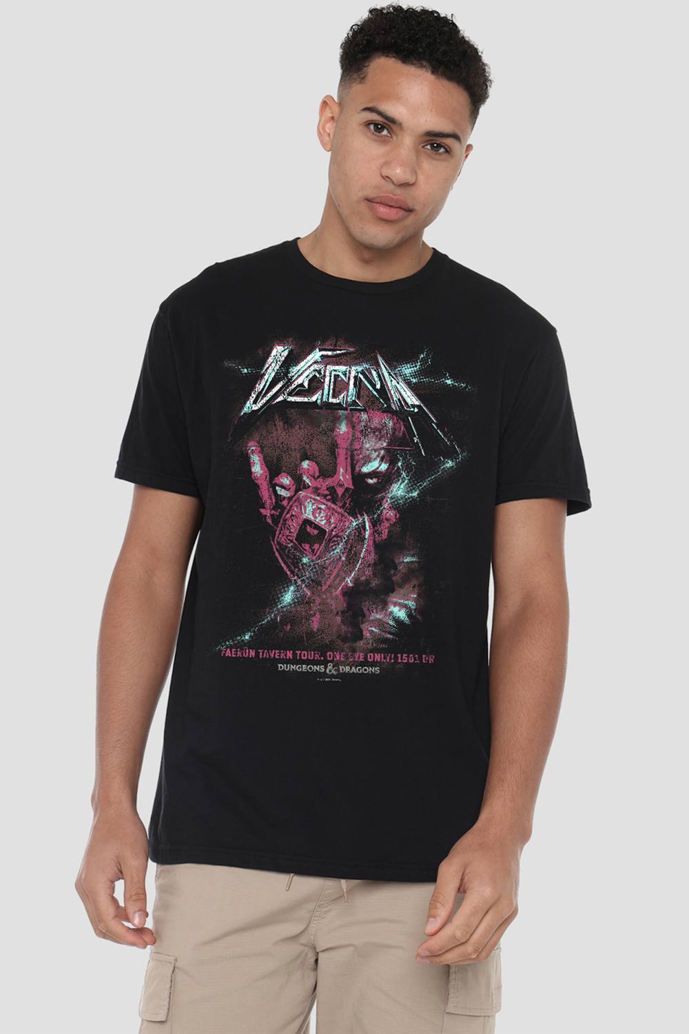 Hasbro Dungeons Dragons Vecna Lightning Rock Band Shirt, Black