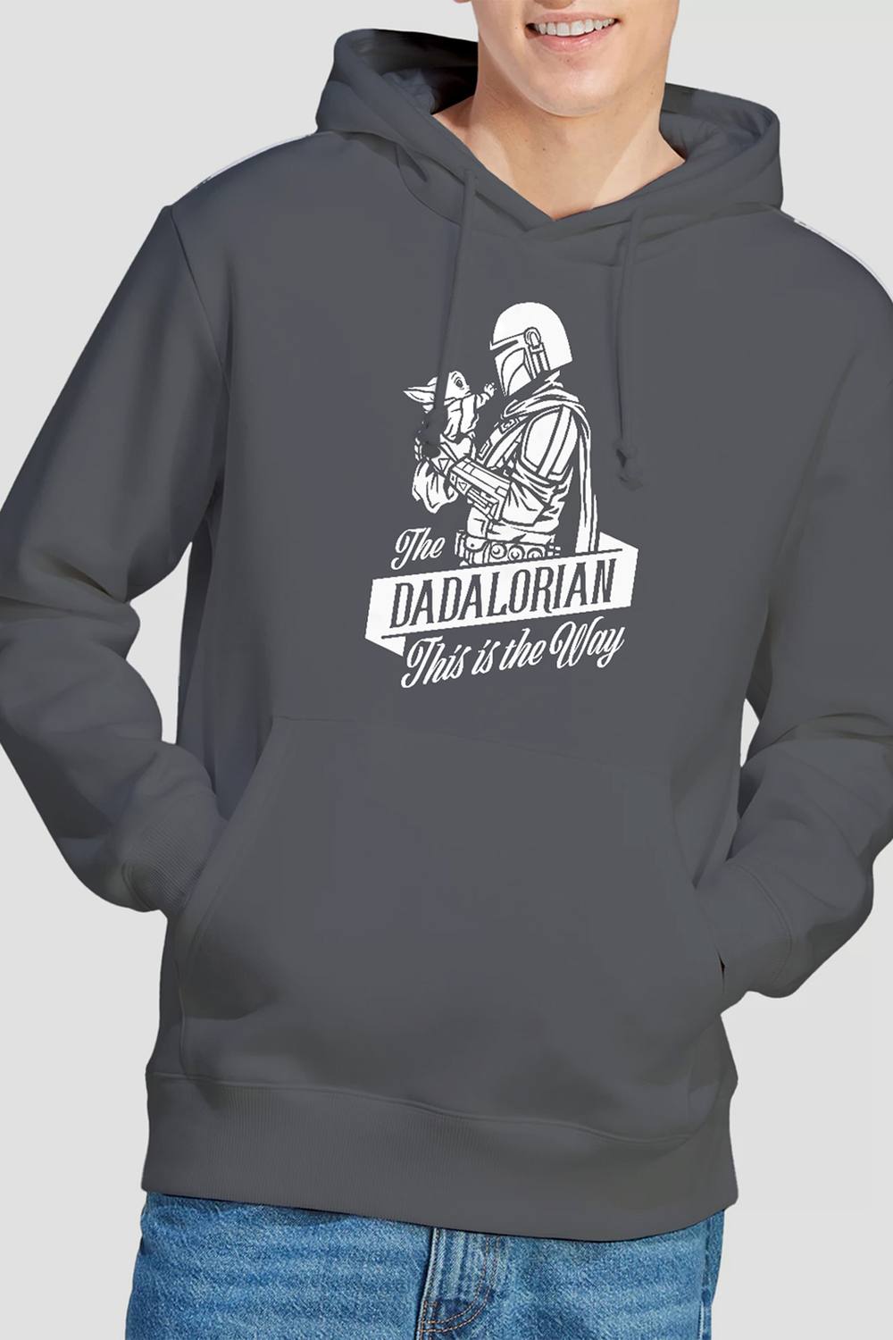 Disney Star Wars Father’s Day The Dadalorian Mandalorian Hoodie, Charcoal