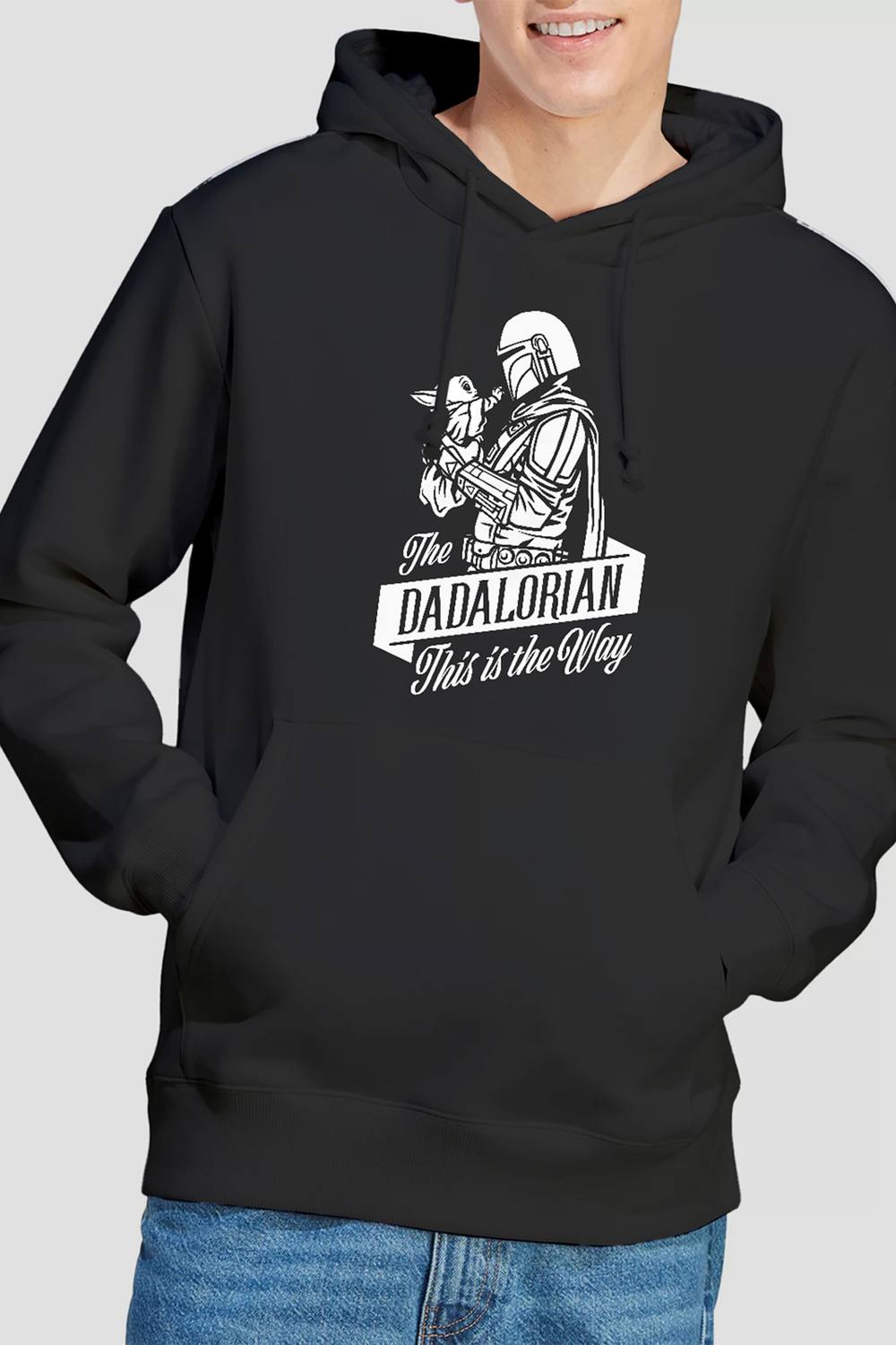 Disney Star Wars Father’s Day The Dadalorian Mandalorian Hoodie, Black