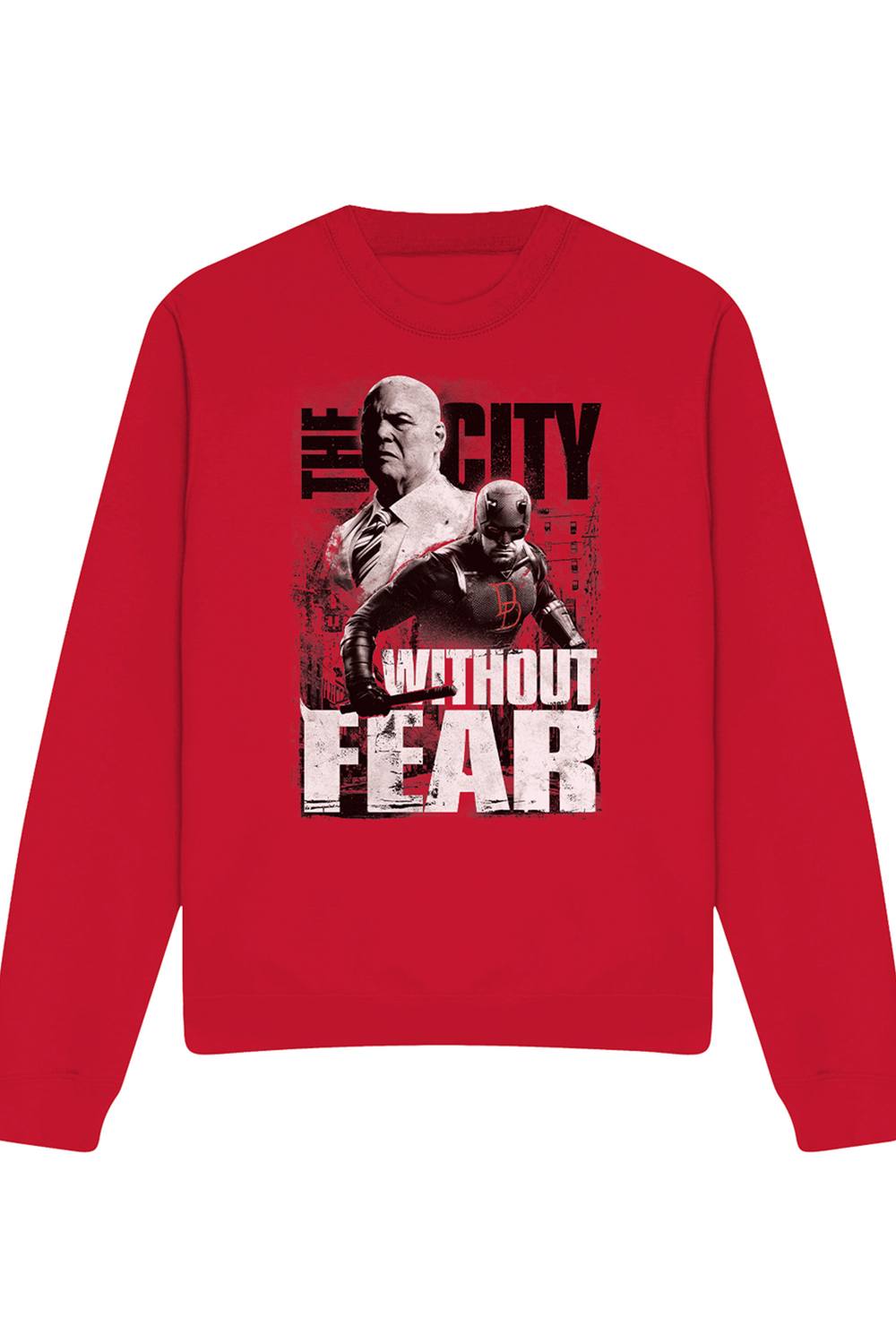 Marvel Daredevil Murdock Kingpin City Without Fear Sweatshirt, Red