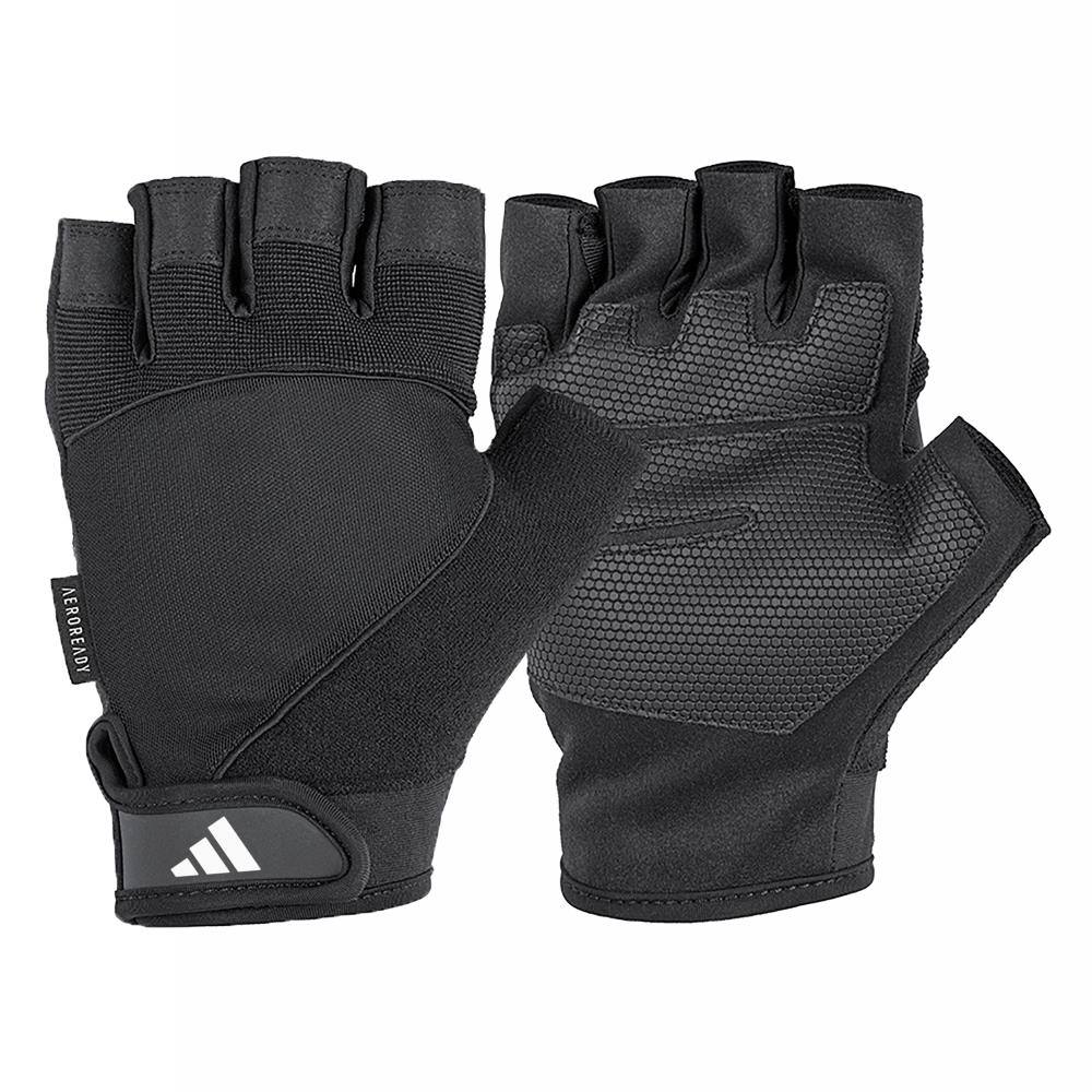 Adidas Half Finger Performance Gym Gloves In Black Adidas Half Finger Performance Gym Gloves In Black