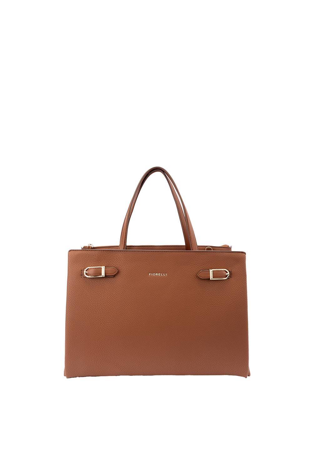 Fiorelli Etta Buckle Satchel Bag In Brown