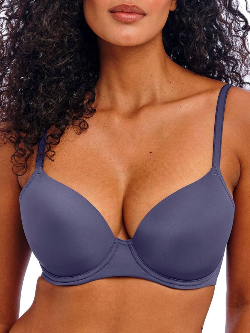 Freya Undetected Shirt Bra In Blue Freya Undetected Shirt Bra In Blue